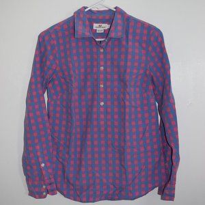 Vineyard Vines Gingham Pullover Button Down